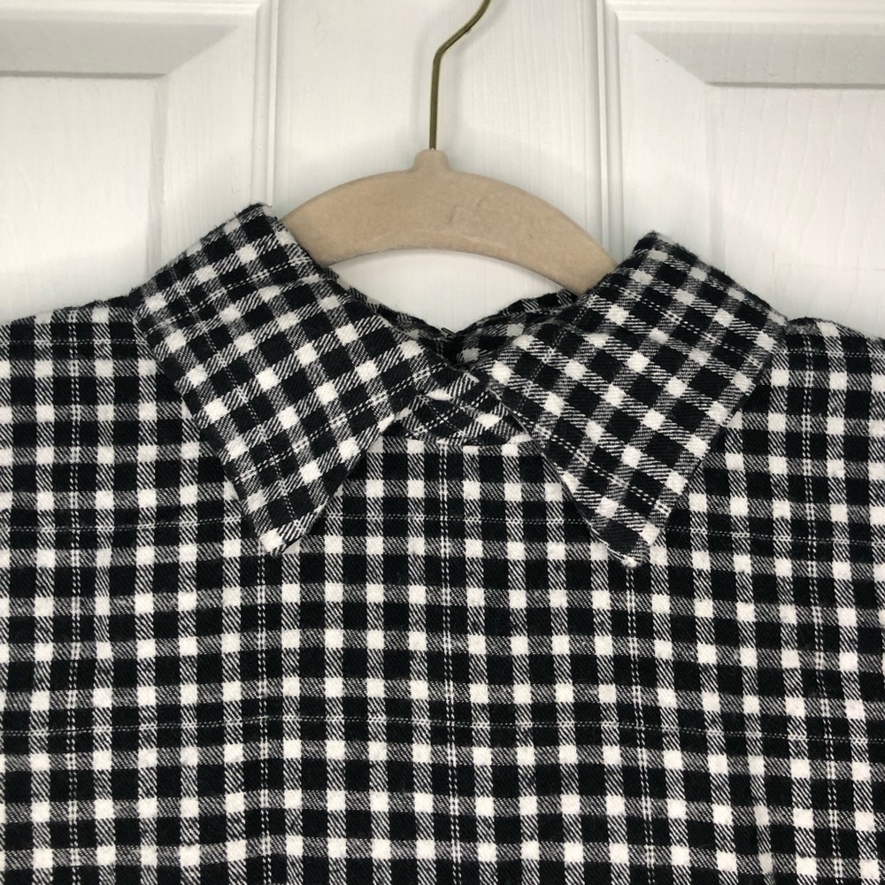 Reformation Upcycled Flannel Shirt Gingham Collar - Picture 5 of 9